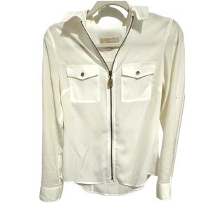 MICHAEL Michael Kors Long Sleeve Blouse White size XS